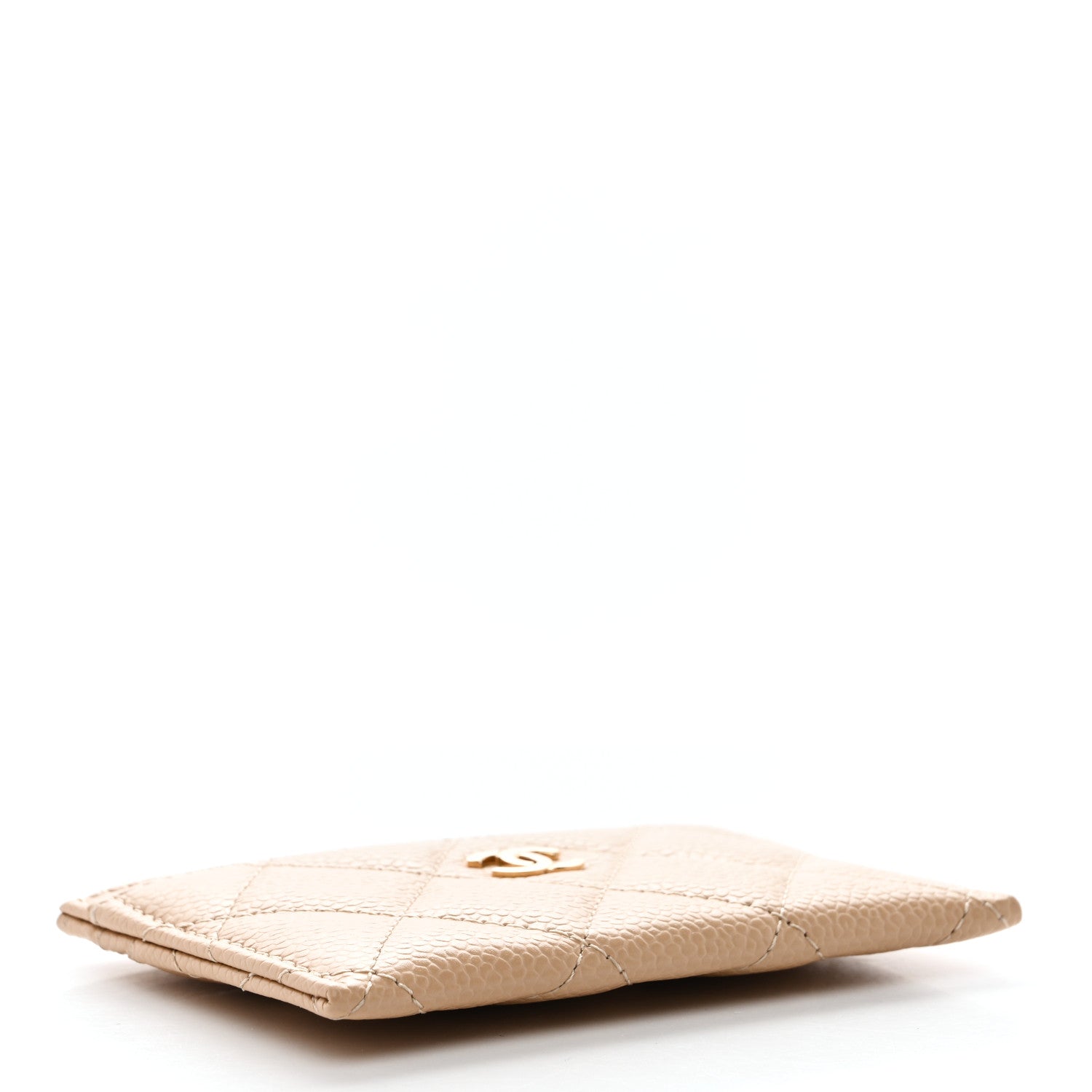 Chanel Caviar Quilted Card Holder Beige 4 of 9