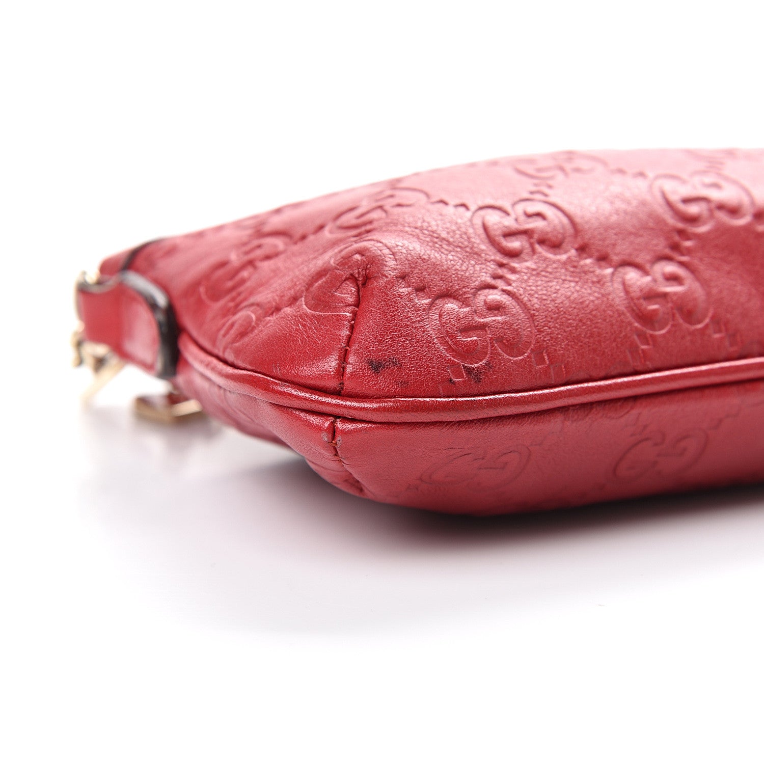 Gucci Guccissima Heart Chain Pochette Red 8 of 9