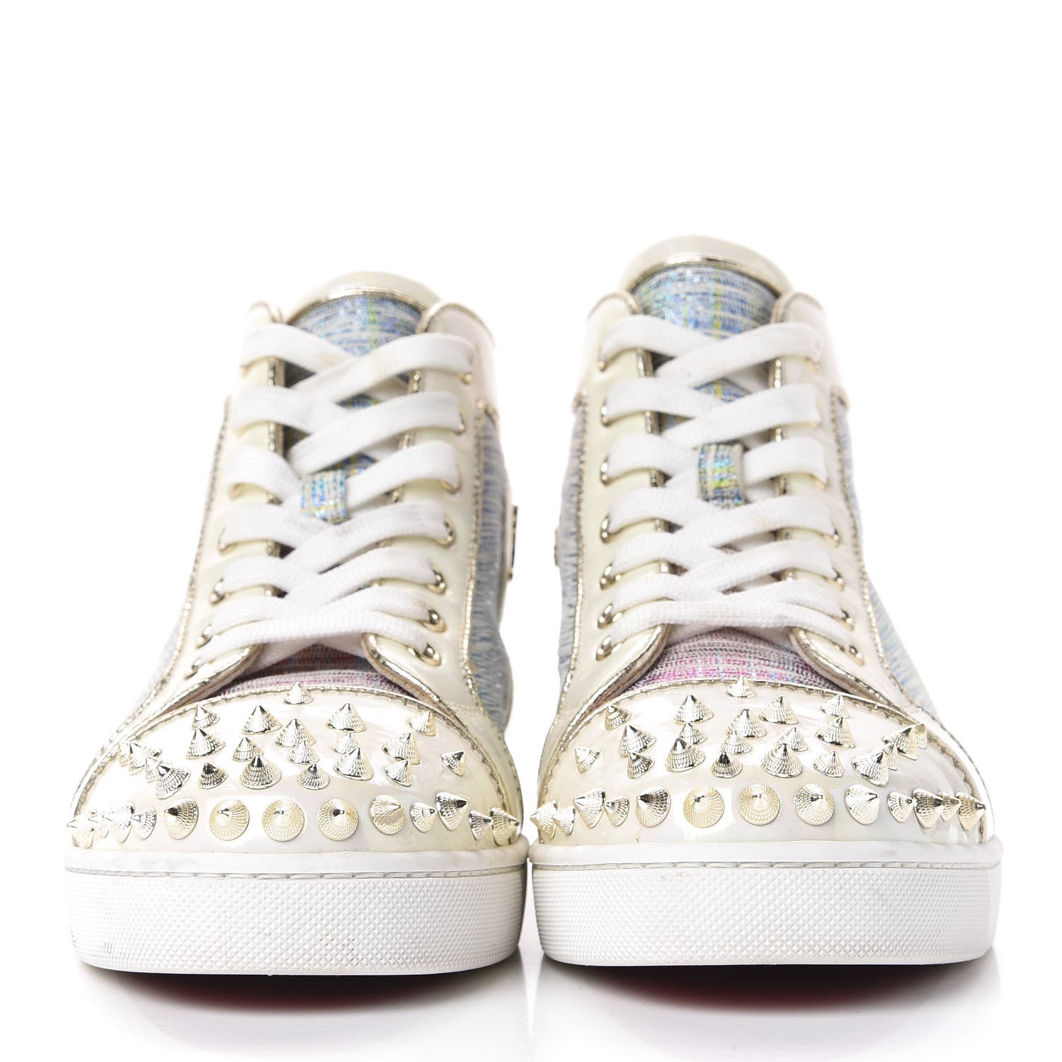 Christian Louboutin Suede Unicorn Womens Louis Spikes Flat Sneakers 39 Multi 2 of 11