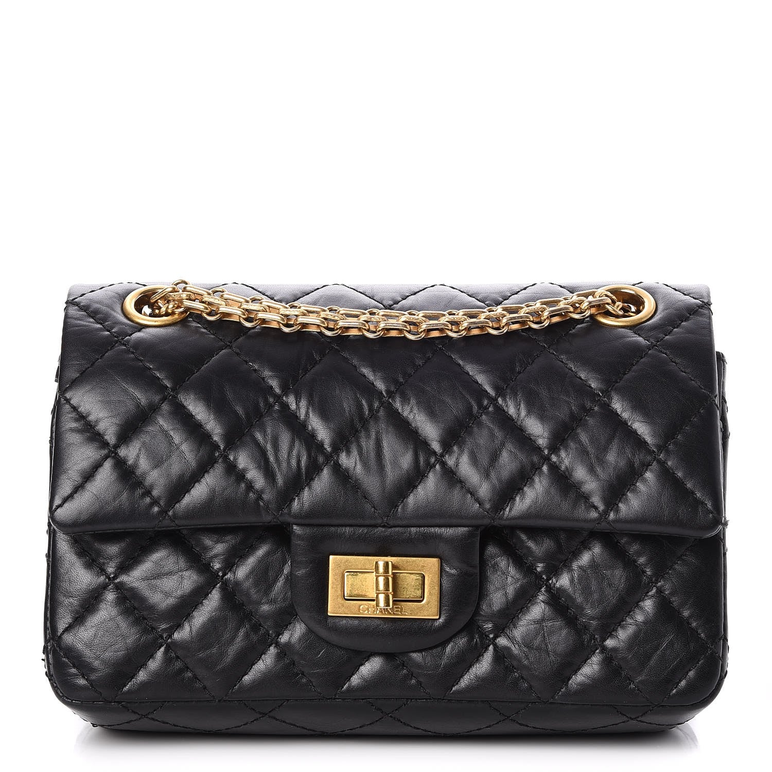 Chanel Aged Calfskin Quilted 2.55 Reissue 224 Flap Black 1 of 9