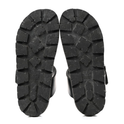 Prada EVA Rubber Buckled Lug Sole 20mm Thong Sandals 37 Black 5 of 9