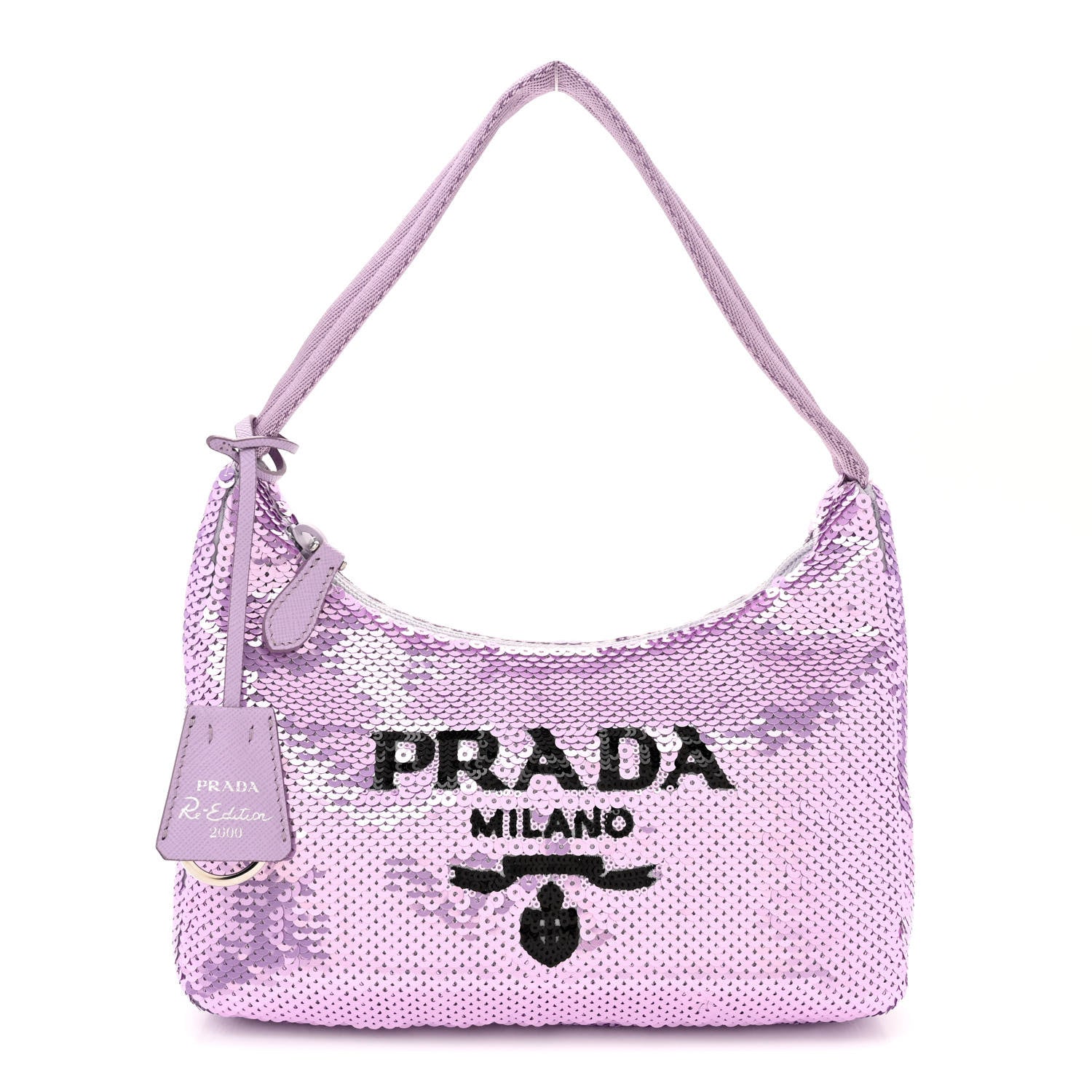 Prada Paillettes Sequin Mini Re-Edition 2000 Bag Lilium Black 1 of 9