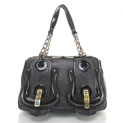Fendi Nappa Patent B Bag Black 1 of 7
