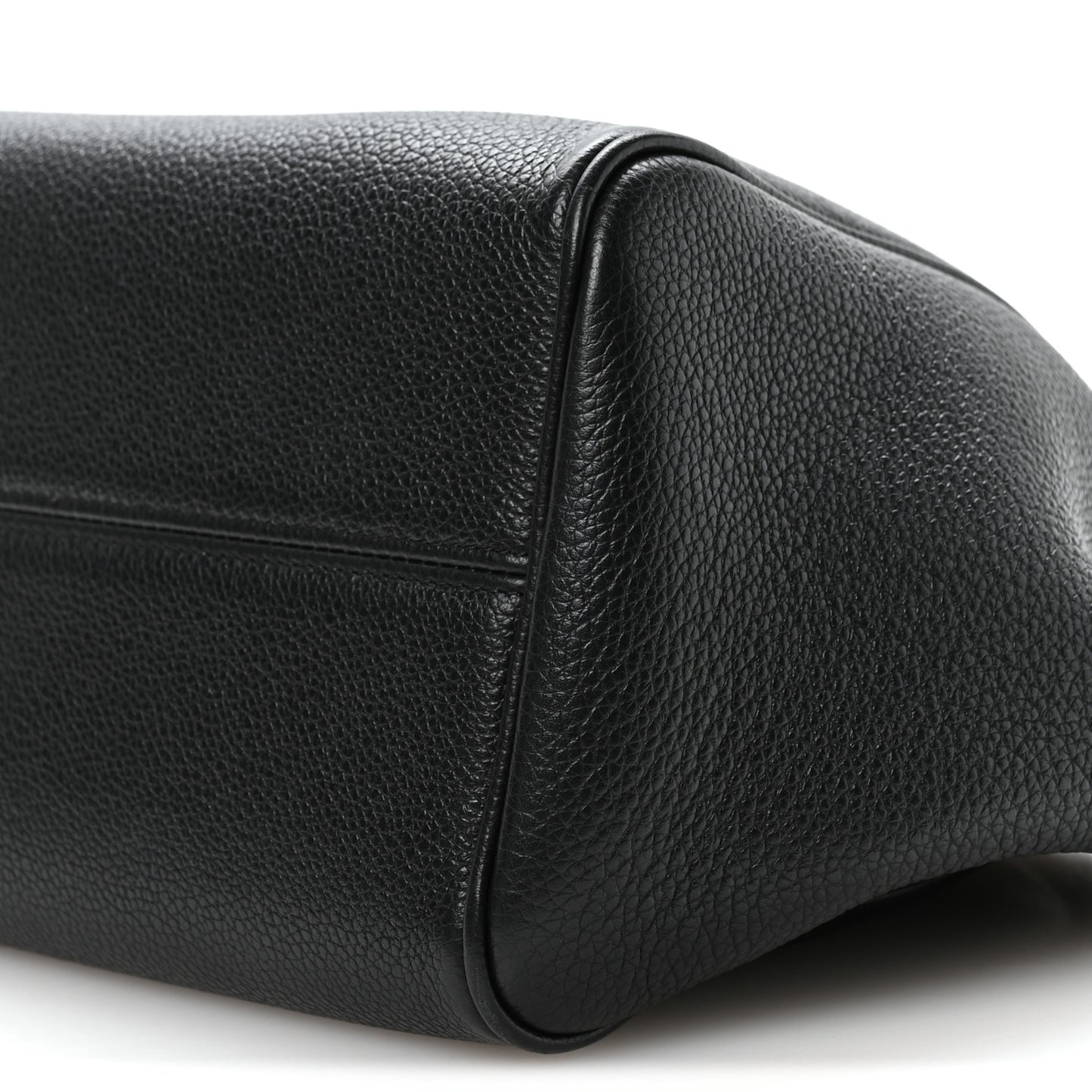 Calfskin Cuir Small Triomphe Cabas Drawstring Black