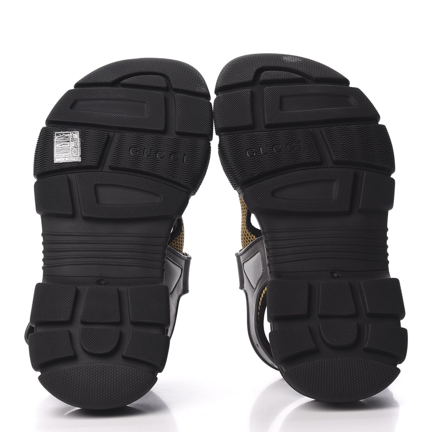 Gucci X SEGA Nappa Mesh Mens Aguru Sandals 8 Loess Black 5 of 8