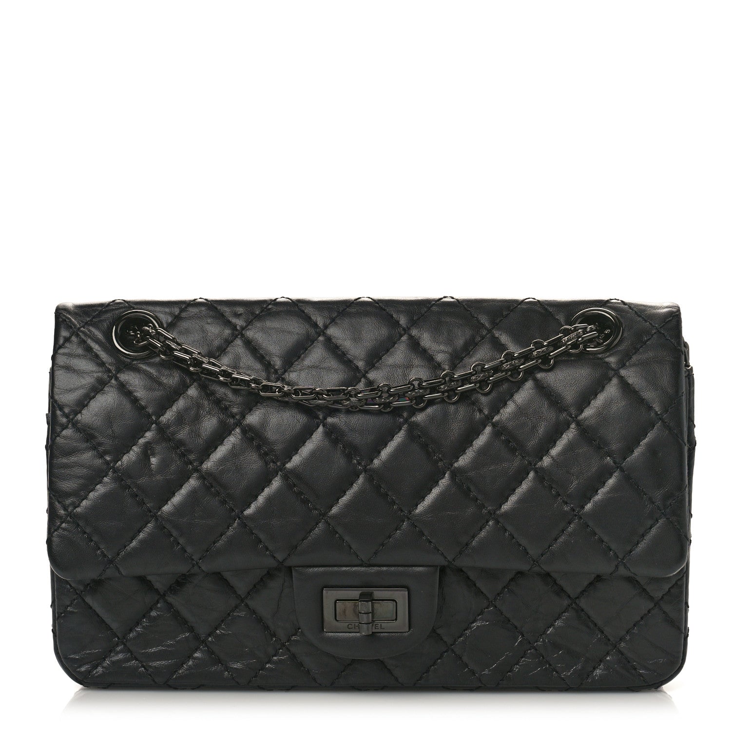 Chanel Aged Calfskin Quilted 2.55 Reissue 225 Flap So Black 1 of 9