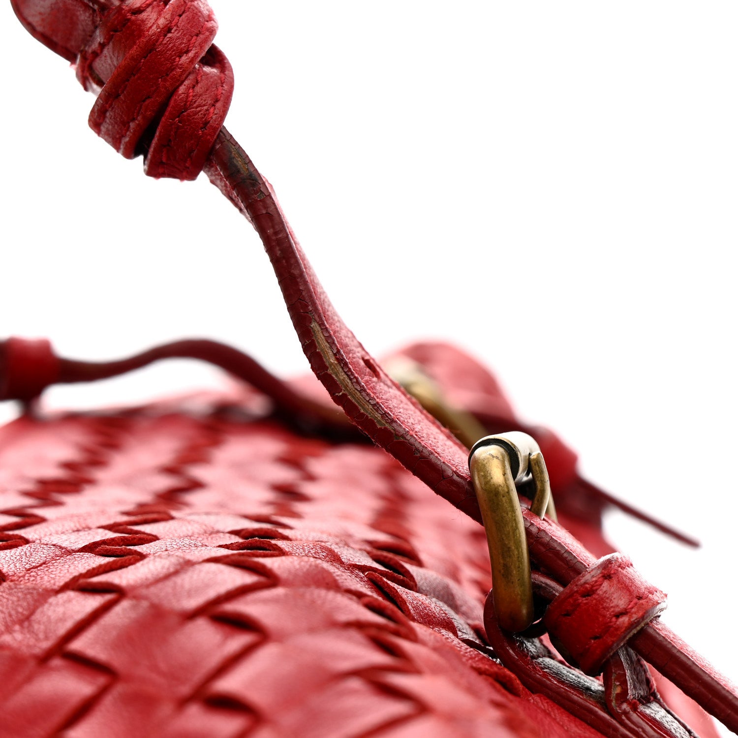 Bottega Veneta Nappa Intrecciato Montaigne Bag Red 17 of 22