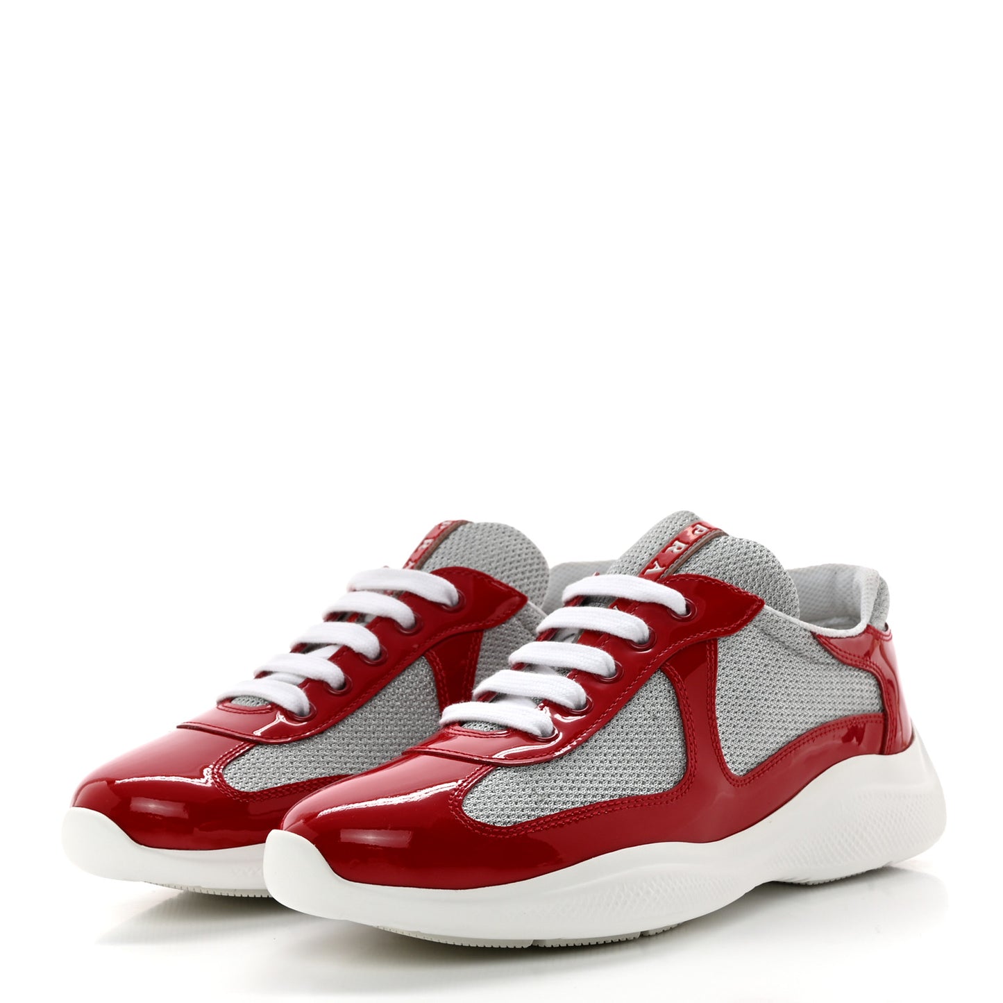 Patent America's Cup Patchwork Sneakers 37.5 Red