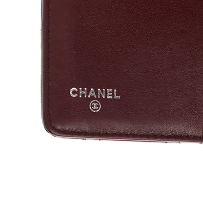 Chanel Patent Quilted Zip Pocket Wallet Burgundy 7 of 13