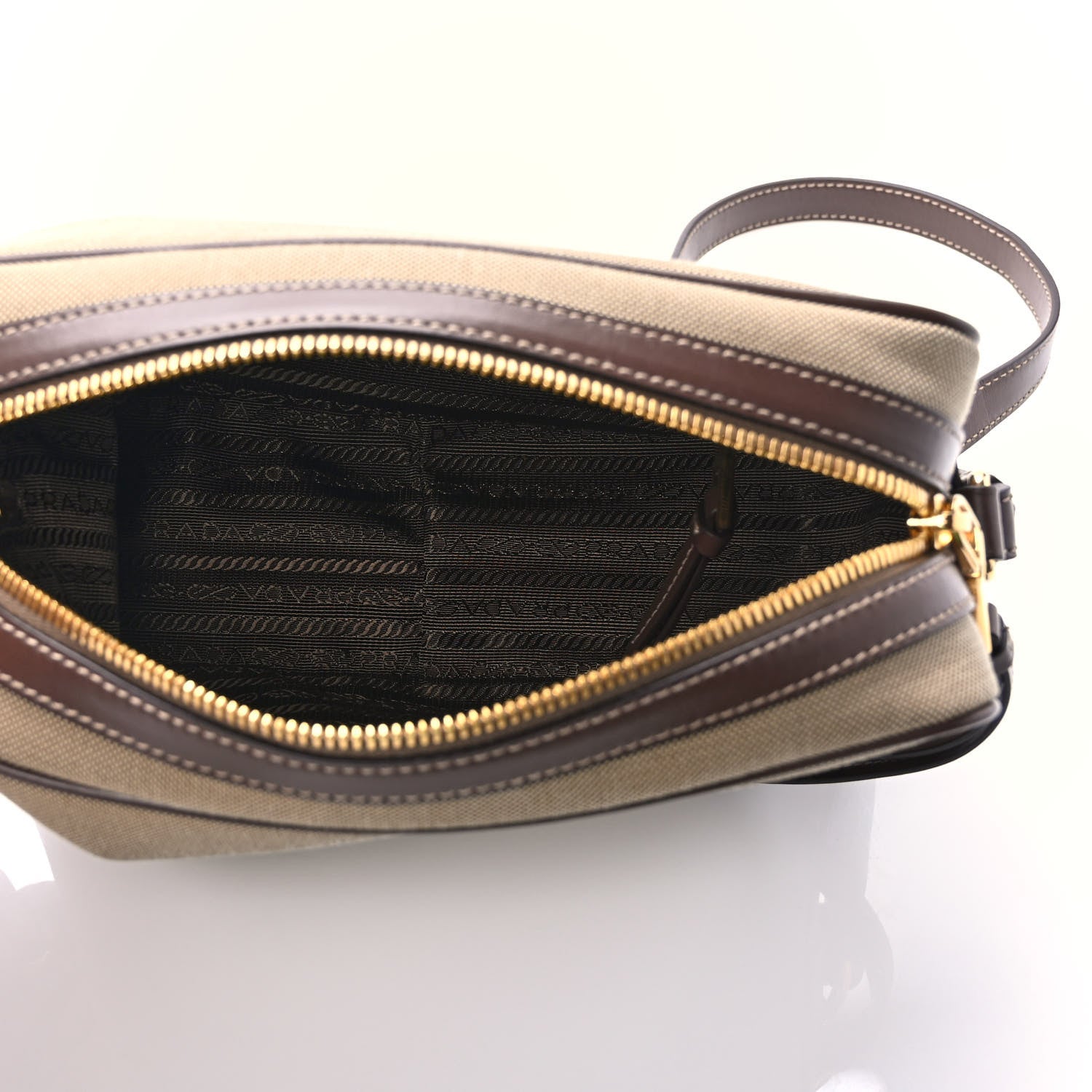 Prada Jacquard Logo Camera Bag Corda Bruciato 5 of 8