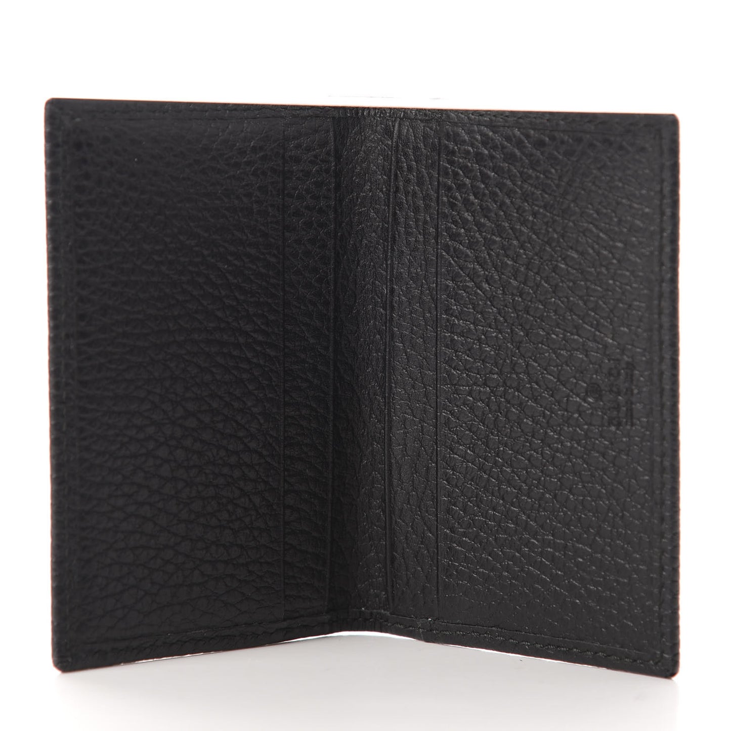 Pebbled Calfskin GG Marmont Card Case Black