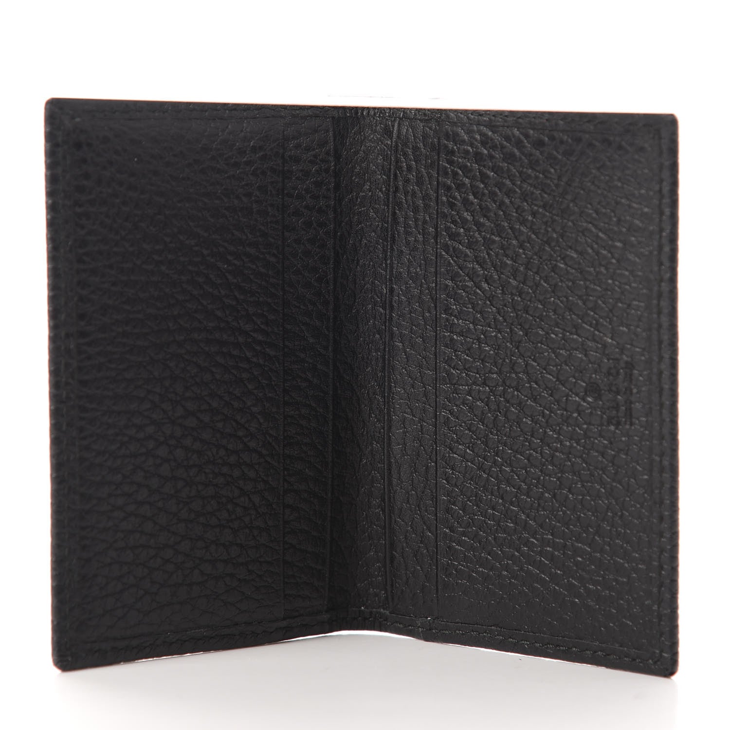 Gucci Pebbled Calfskin GG Marmont Card Case Black 5 of 7