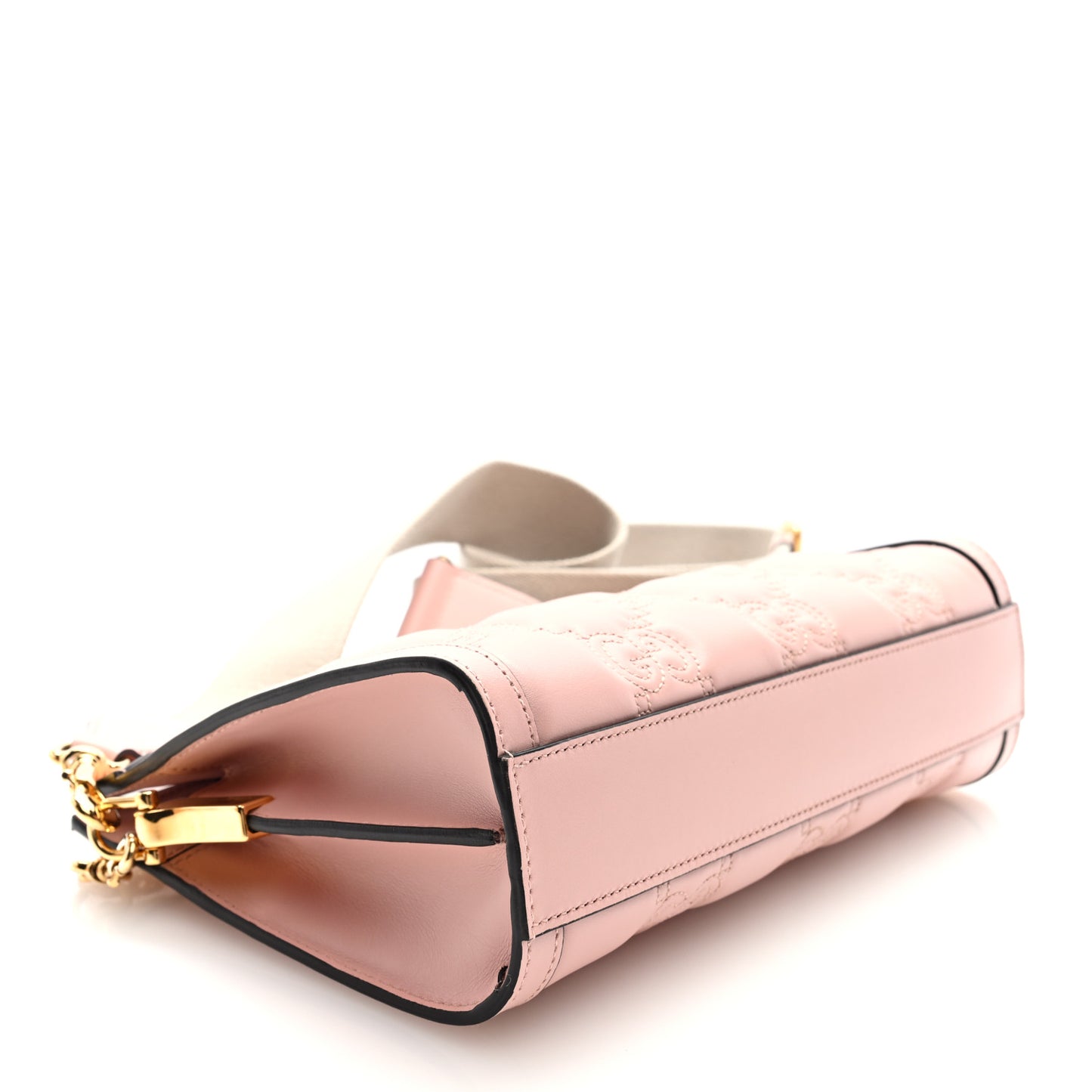 Calfskin GG Matelasse Small Slim Chain Shoulder Bag Perfect Pink Natural