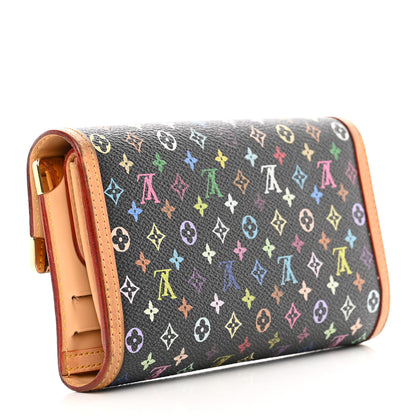 Louis Vuitton Monogram Multicolor Porte Tresor International Wallet Black 3 of 16