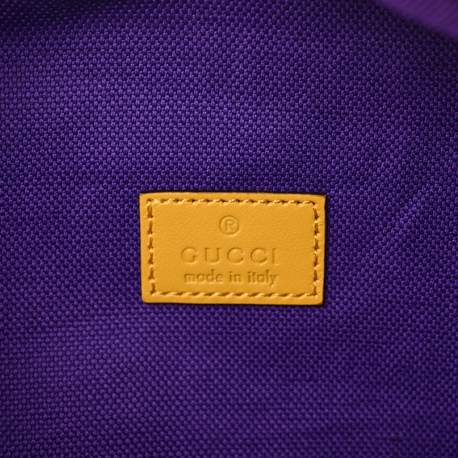 Gucci Calfskin GG Tennis Bi-Color Embossed Belt Bag Crop Purple 6 of 8