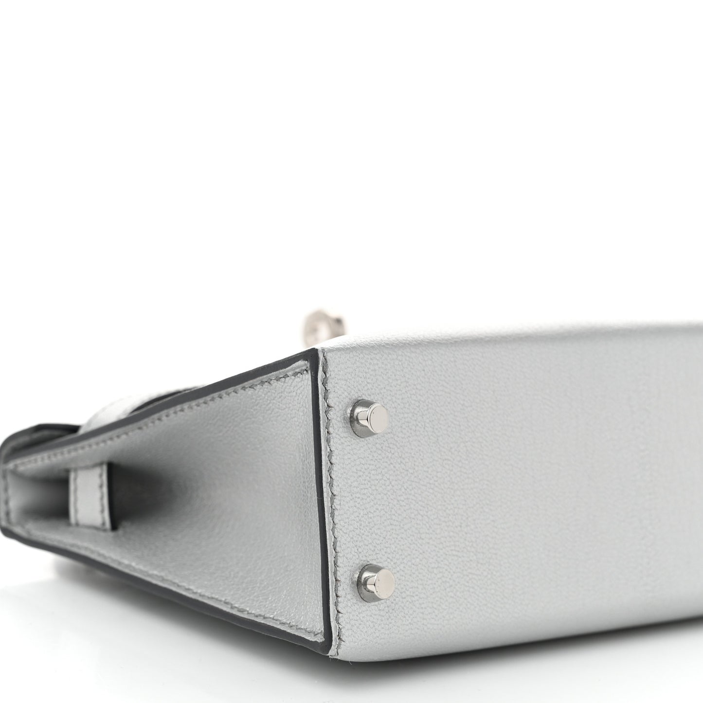 Metallic Chevre Chamkilight Mini Kelly Sellier 20 Argent