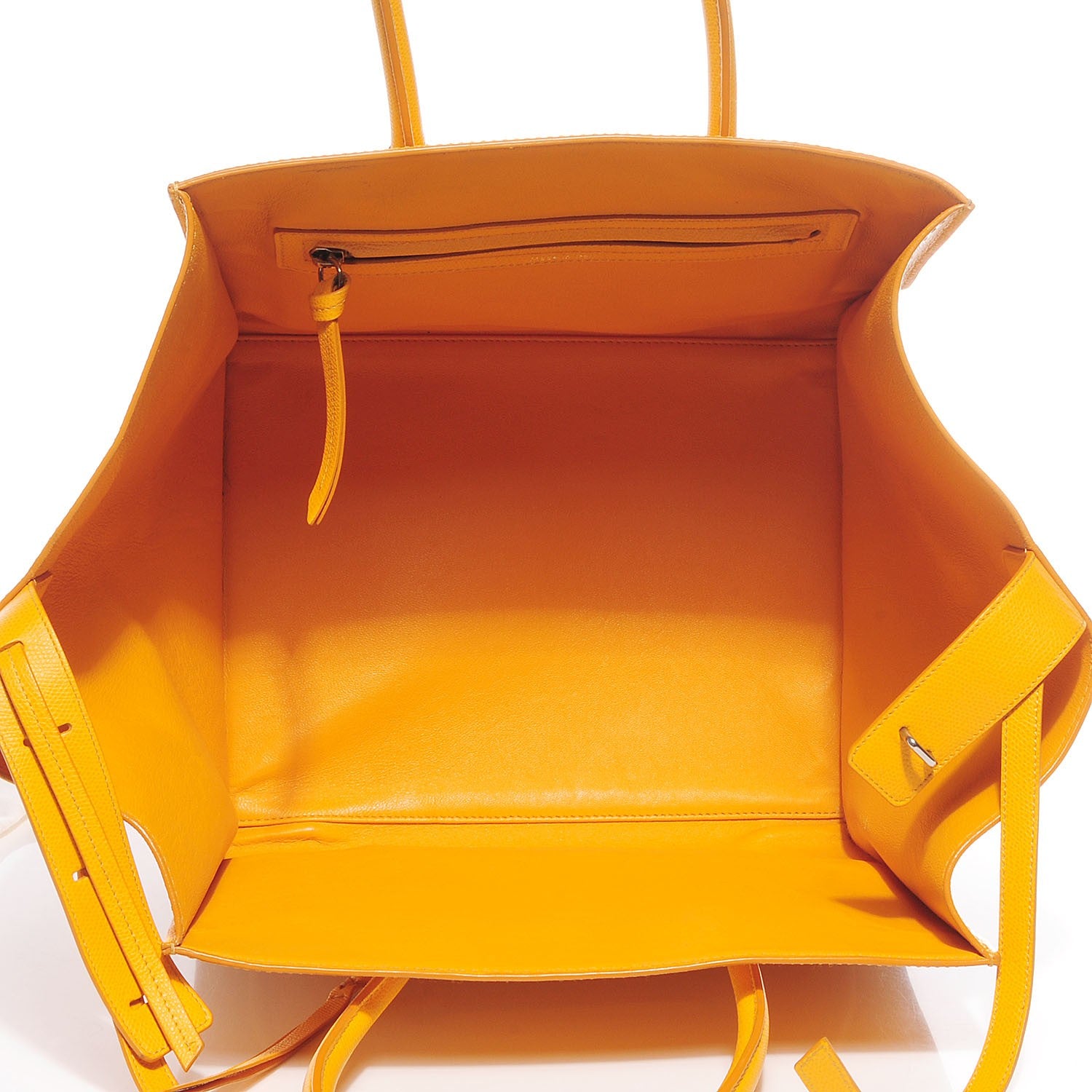 Celine Grained Calfskin Medium Phantom Luggage Yellow 7 of 8