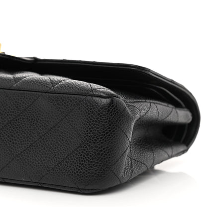 Chanel Caviar Quilted Medium Double Flap Black 10 of 12