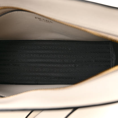 Prada Saffiano City Calfskin Esplanade Crossbody Bag White 5 of 11