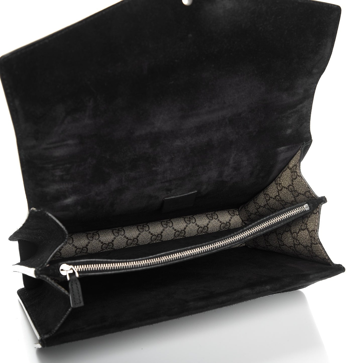 GG Supreme Monogram Medium Dionysus Shoulder Bag Black