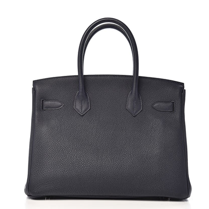 Hermes Togo Birkin Verso 30 Bleu Nuit Orange Poppy 23 of 34
