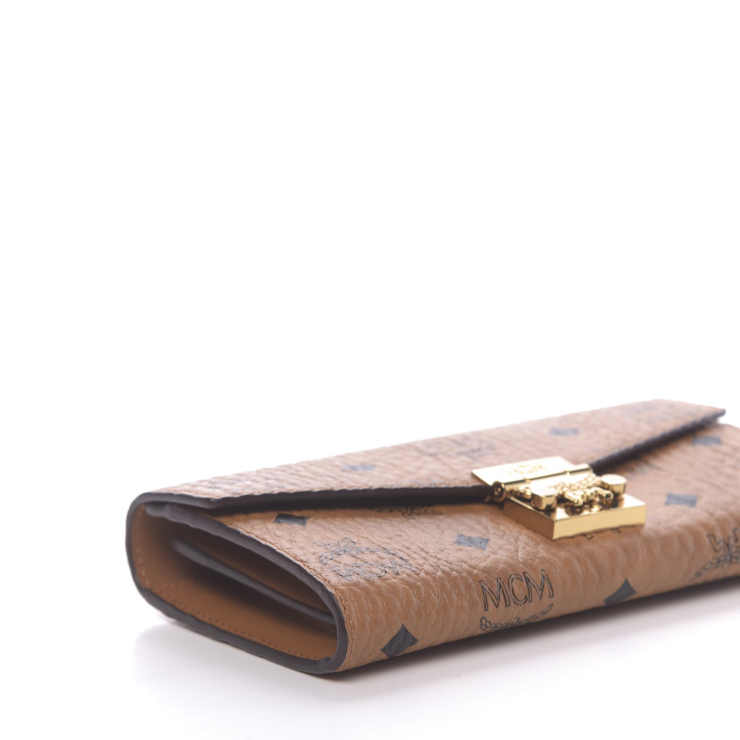 MCM Visetos Large Patricia Wallet On Chain Cognac 7 of 10