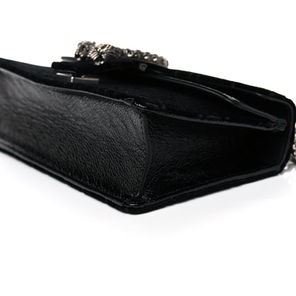 Gucci Velvet Skipper Crystal GG Monogram Small Dionysus Shoulder Bag Black Black Diamond 11 of 12