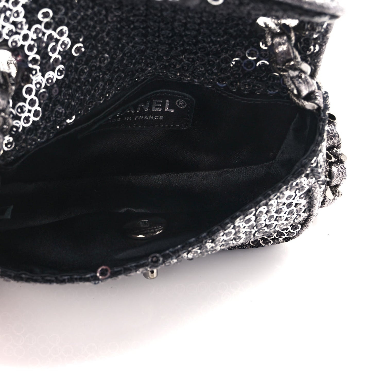 Sequin Micro Flap Dark Silver