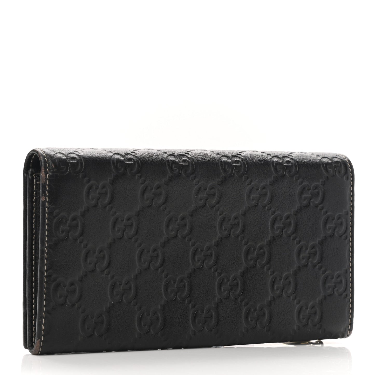 Guccissima Signature GG Pierce Continental Wallet Chocolate