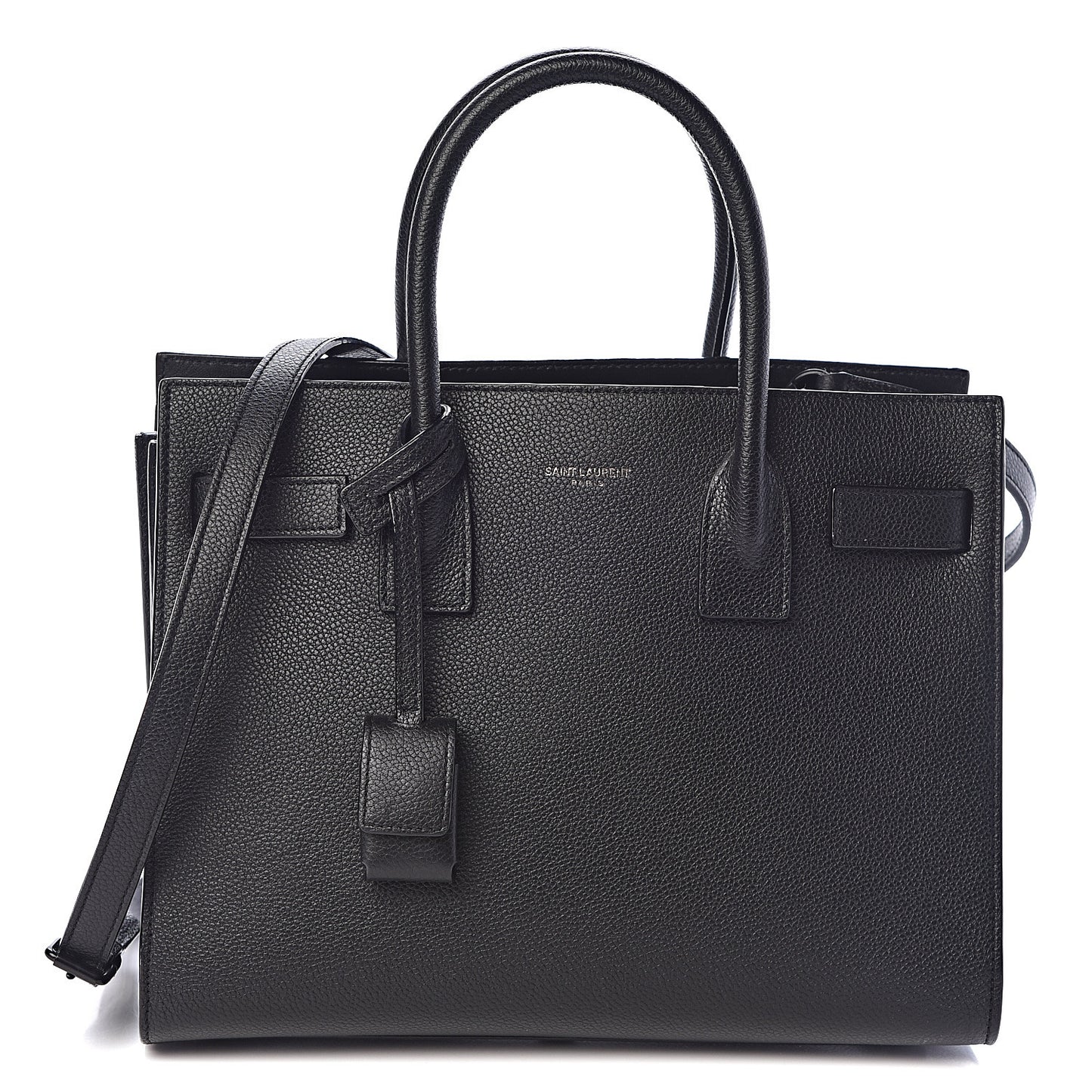 Grained Calfskin Baby Sac De Jour Black