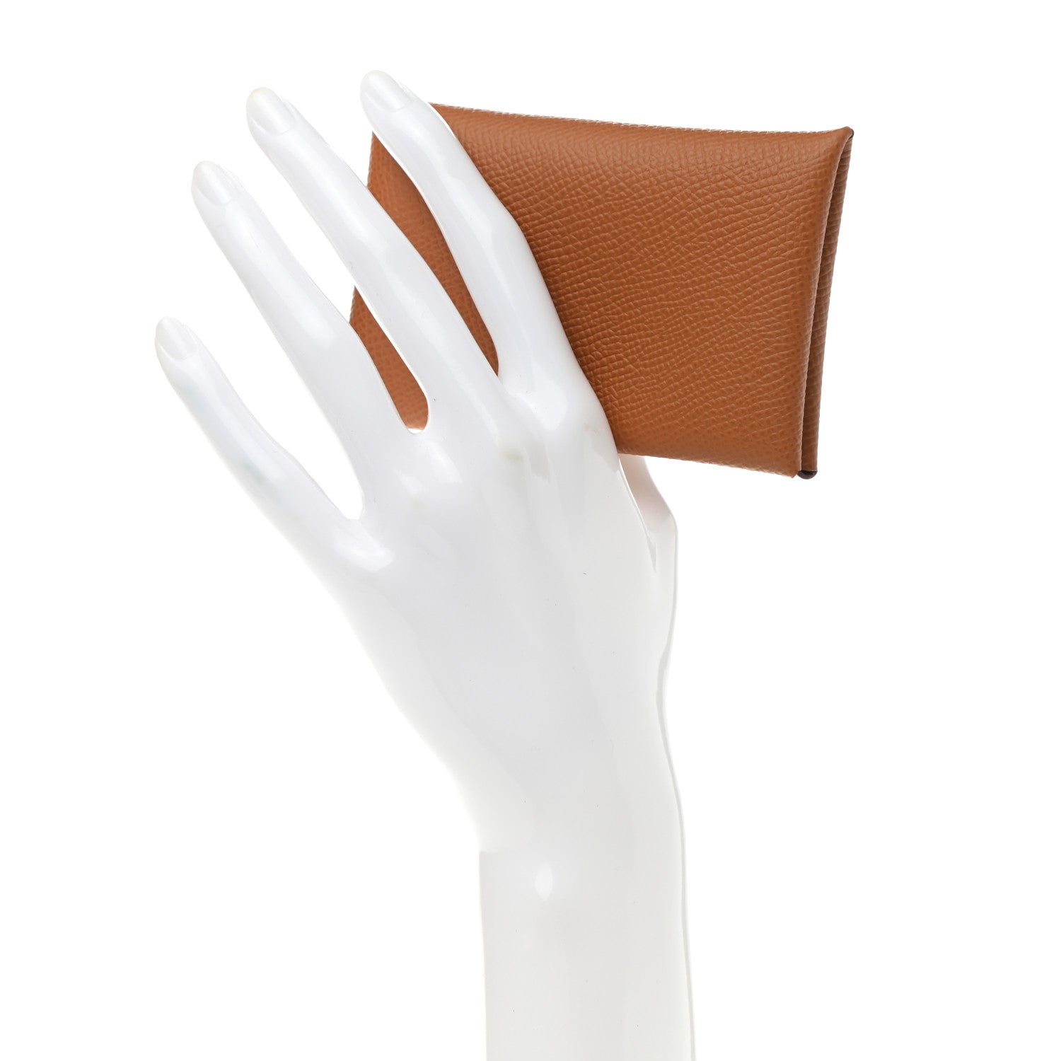 Hermes Epsom Calvi Card Case Gold 2 of 8