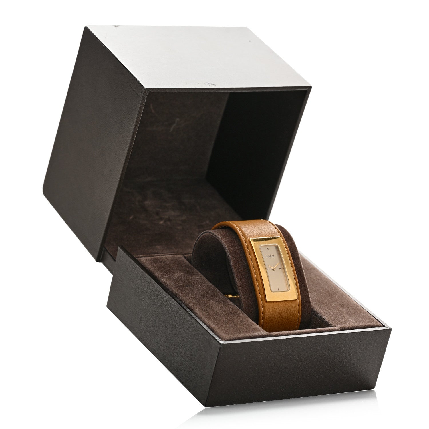 Gucci Stainless Steel Calfskin 25mm 7800S Quartz Watch Brown 5 of 5