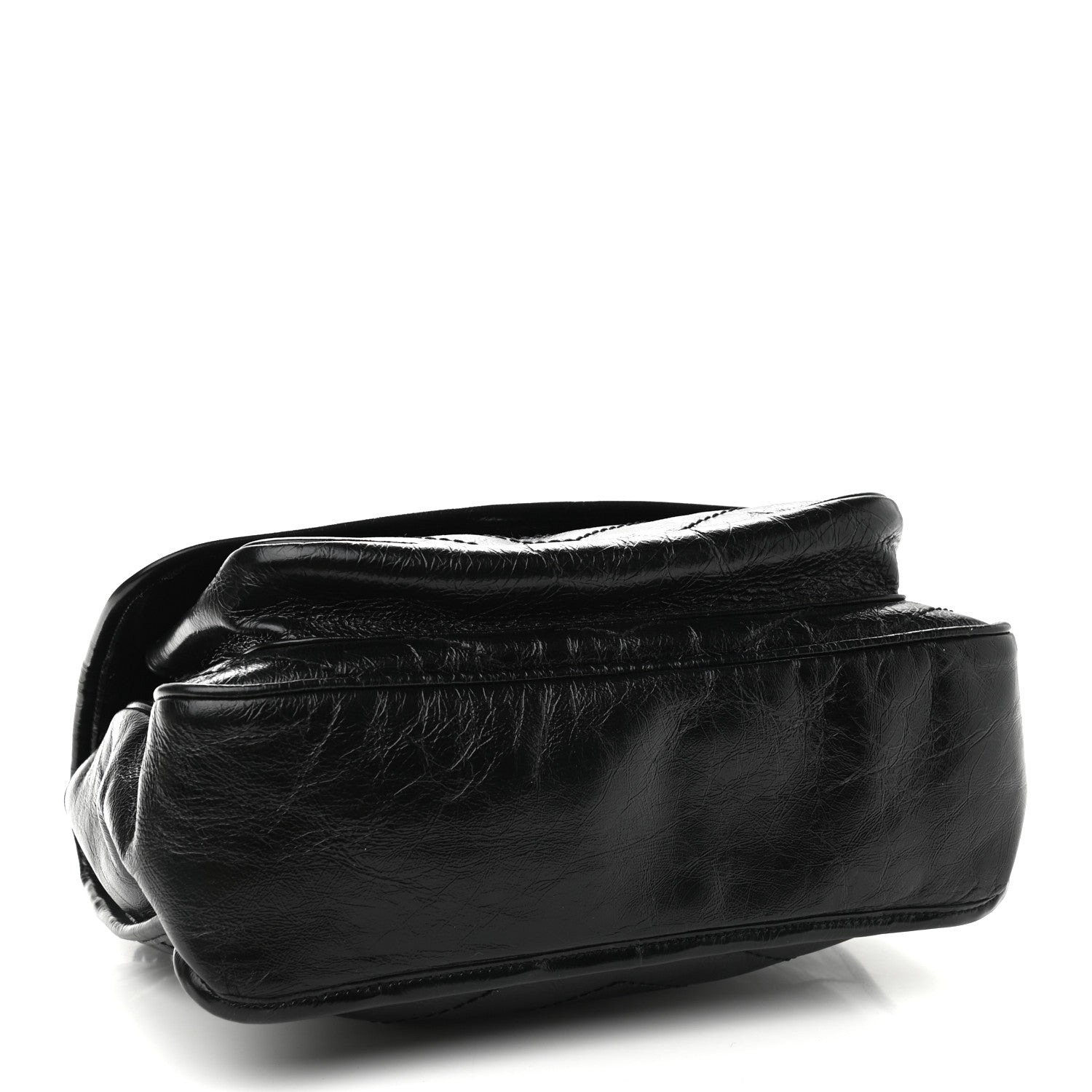 Saint Laurent Crinkled Calfskin Matelasse Monogram Medium Niki Chain Satchel Black 4 of 9
