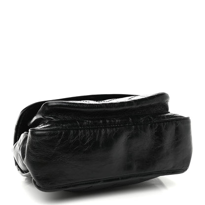 Saint Laurent Crinkled Calfskin Matelasse Monogram Medium Niki Chain Satchel Black 4 of 9