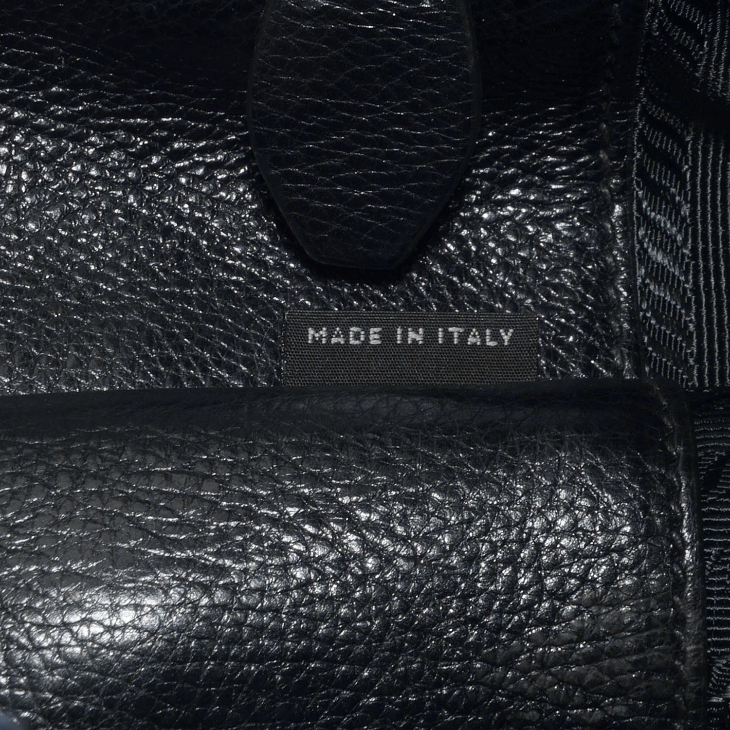 Prada Glace Calf Large Twin Pocket Tote Bag Baltico Black 9 of 9
