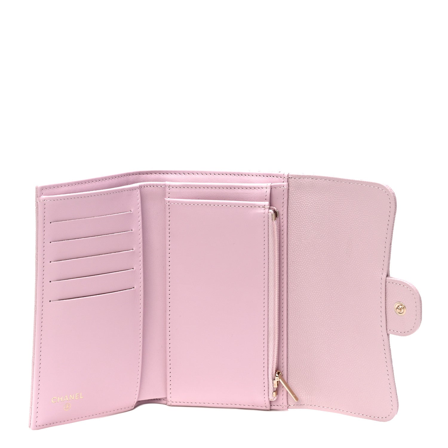Chanel Caviar Quilted Medium Flap Wallet Light Pink 5 of 12