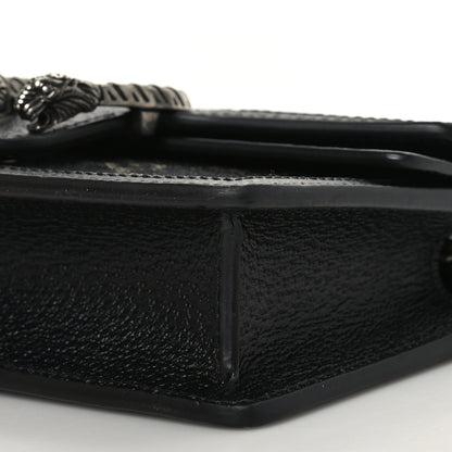 Gucci Jacquard Black Denim GG Monogram Super Mini Dionysus Shoulder Bag Black Ivory 8 of 8