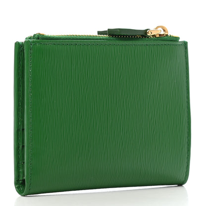 Prada Vitello Move Zip Coin Case Wallet Verde 3 of 7