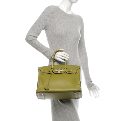 Hermes Taurillon Clemence BIRKIN 35 Vert Chartreuse 2 of 29