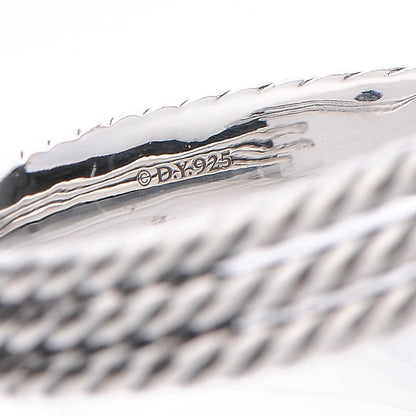 David Yurman Sterling Silver Diamond 3-Row Open Willow Bracelet 4 of 6