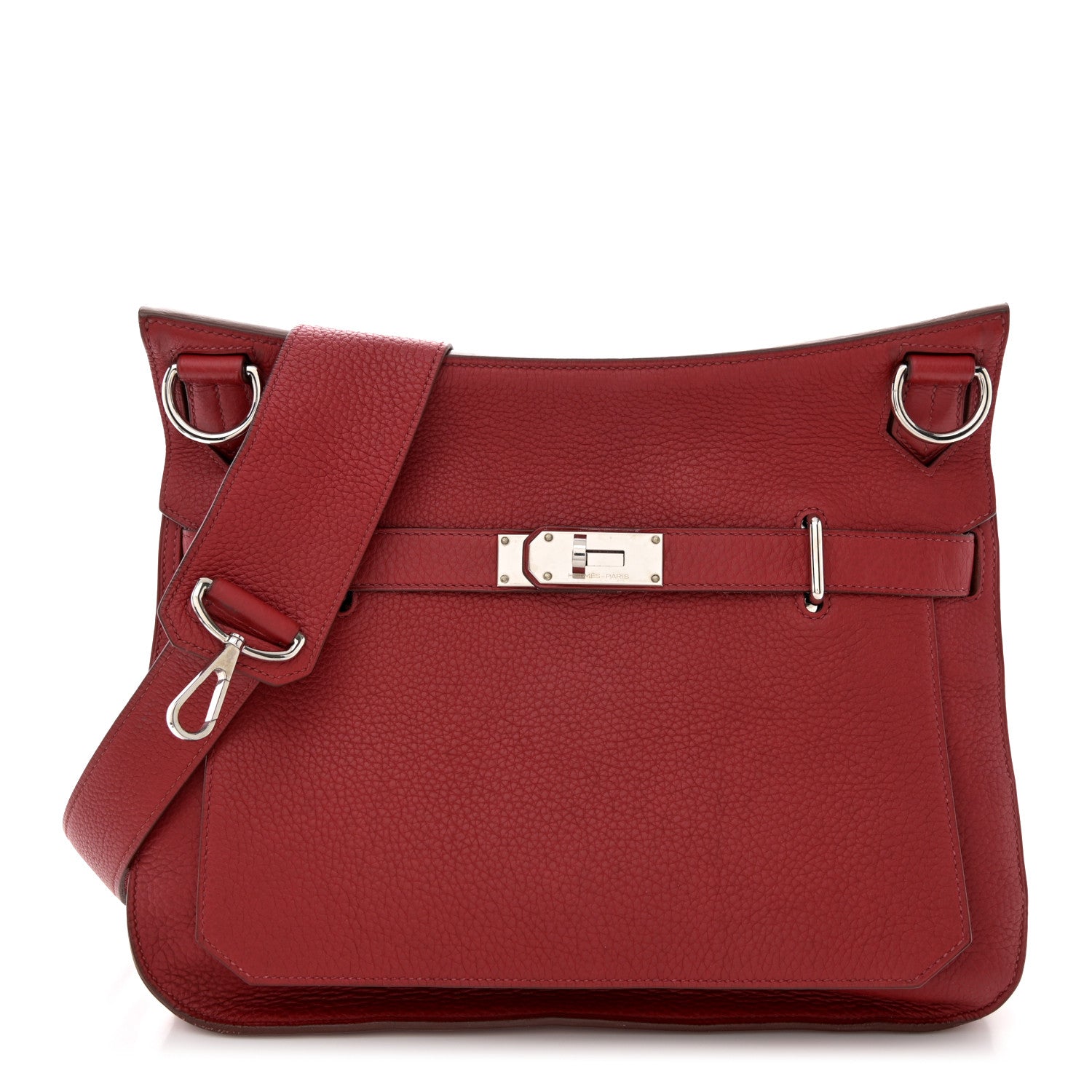 Hermes Taurillon Clemence Jypsiere 34 Rouge Venetian 1 of 18