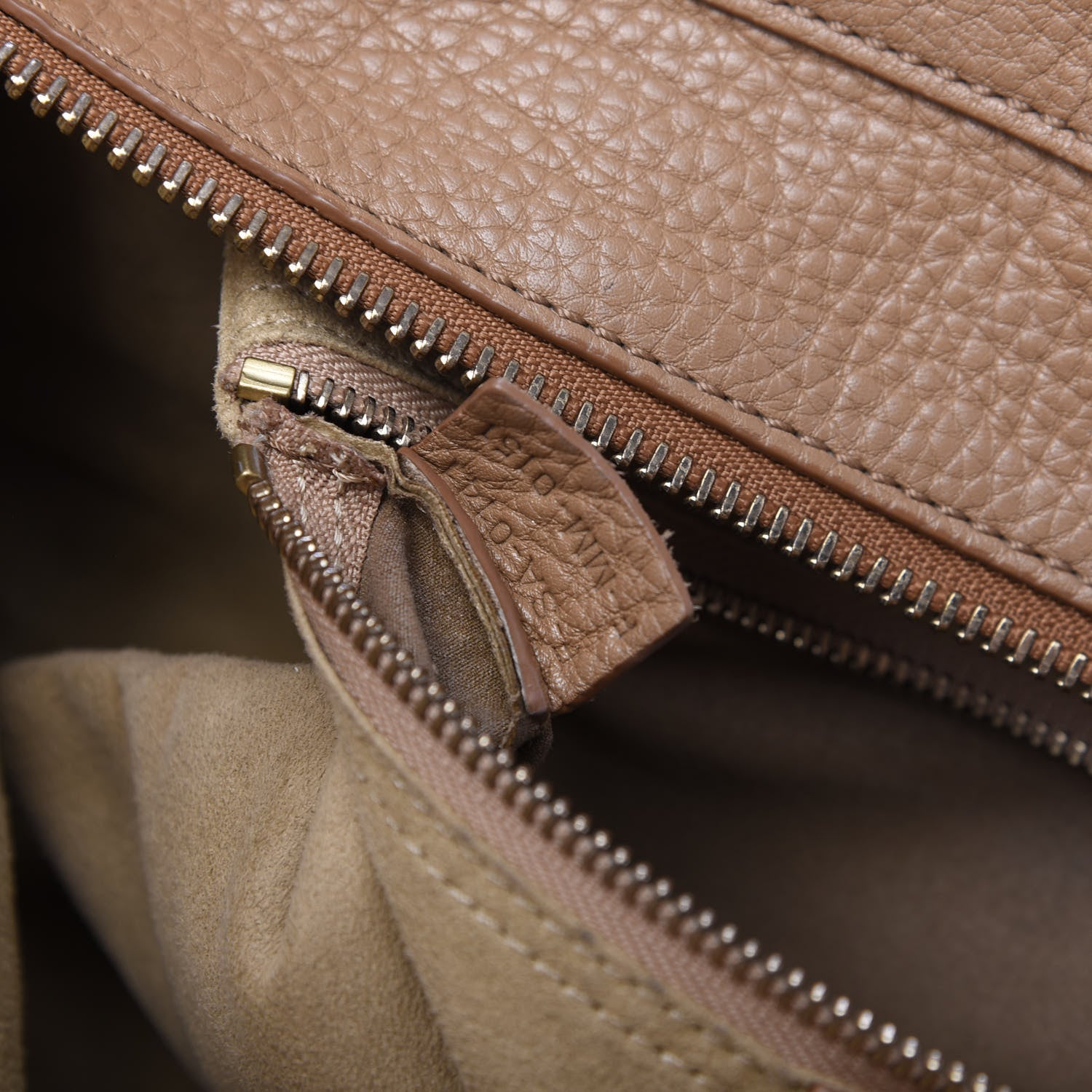 Celine Drummed Calfskin Mini Luggage Camel 9 of 13