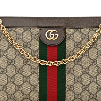 Gucci GG Supreme Monogram Web Small Ophidia Chain Shoulder Bag Brown 8 of 10
