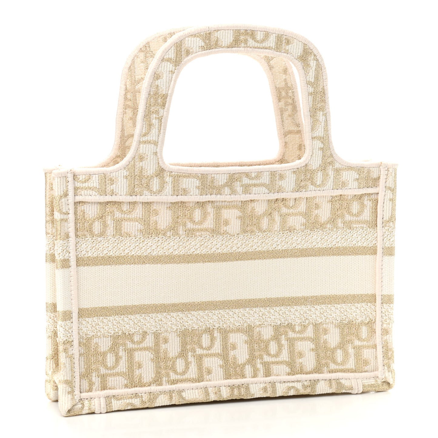 Oblique Mini Book Tote Gold Multicolor