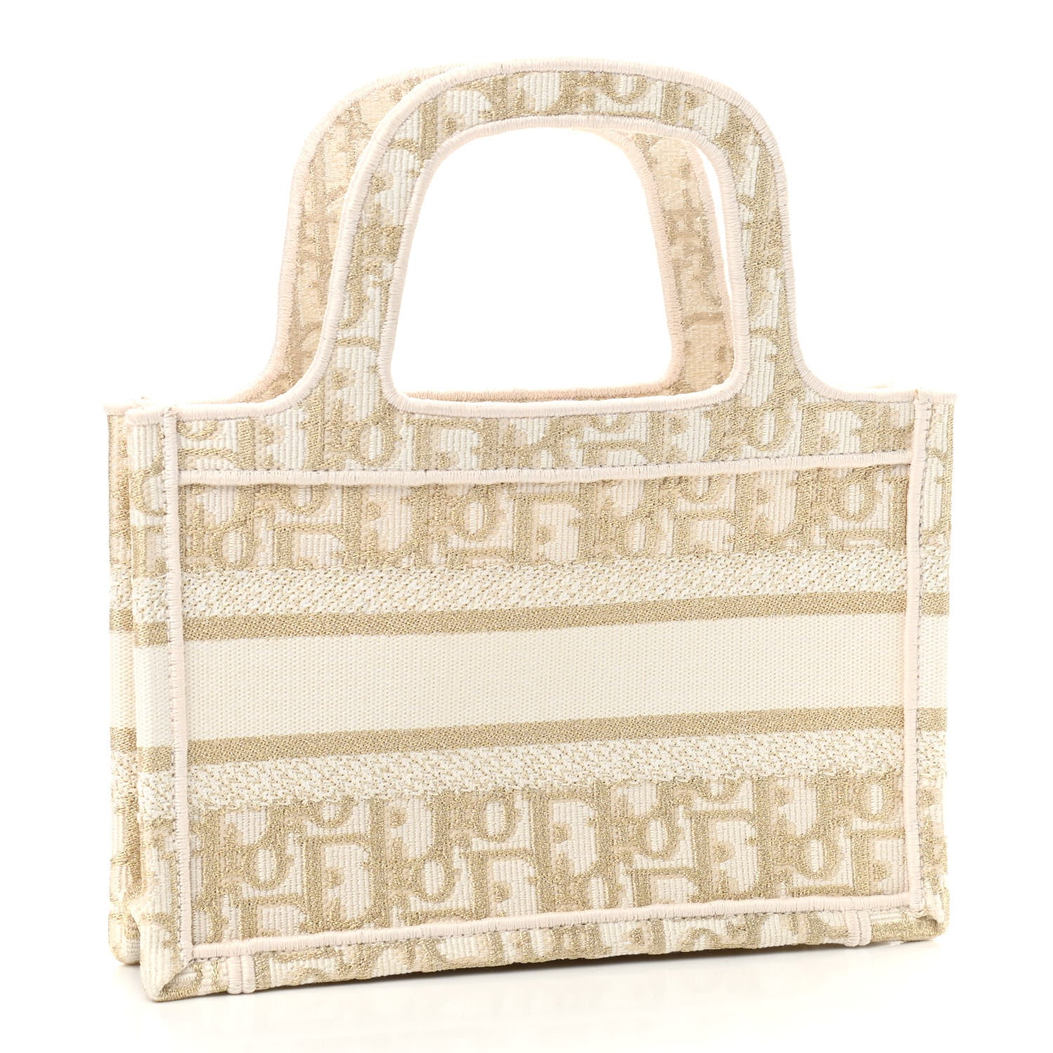 Christian Dior Oblique Mini Book Tote Gold Multicolor 3 of 9