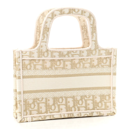 Christian Dior Oblique Mini Book Tote Gold Multicolor 3 of 9
