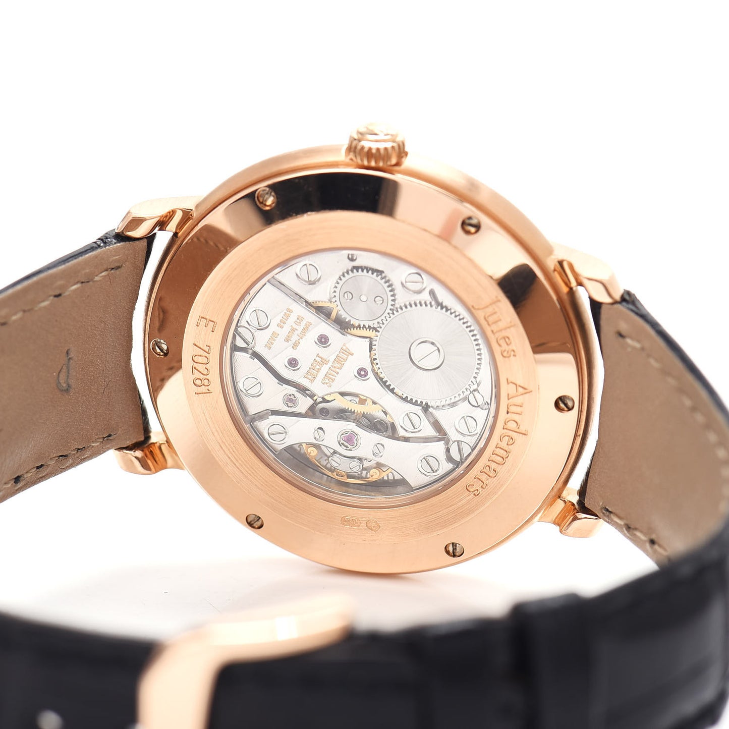 18K Rose Gold Alligator 36mm Jules Audemars Classic Manual Winding Watch 15056OR.OO.A067CR.02