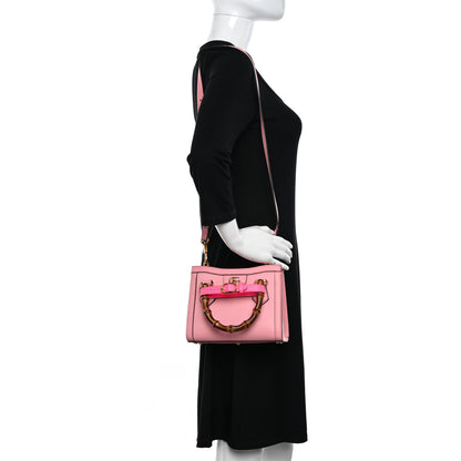 Gucci Wonka Grain Calfskin Mini Diana Tote Bag Wild Rose Fuxia Fluo 3 of 10