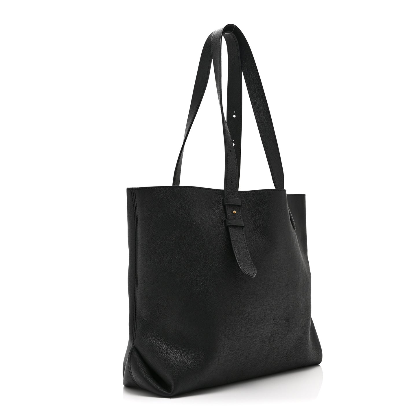 Grained Calfskin Low Key Cabas MM Black