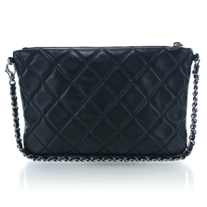 Chanel Lambskin Mineral Nights Wristlet Silver Black 3 of 11